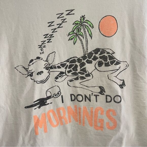 70s Loose Tee I Don't Do Mornings Re/Done NWOT MEDIUM - Picture 10 of 11